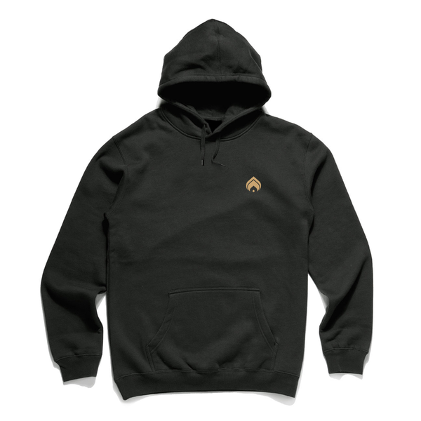 EMBROIDERED LOGO - Black Heavyweight Hoodie - Size XXL Only